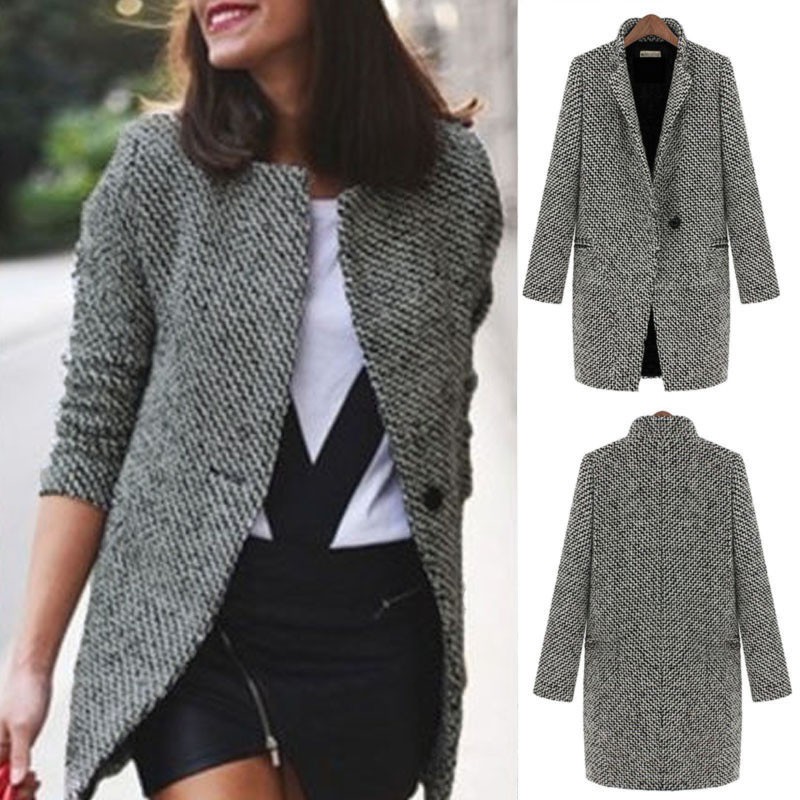 Winter Womens Coat Faux Fur Outwear Long-sleeved Lapel Warm Long Overcoat Thick
