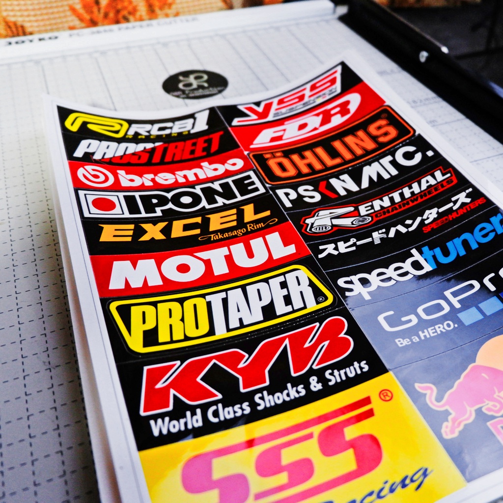 Stiker Pack Sponsor Racing, Stiker Motor, Sticker Motor, Stiker Motor Keren, Stiker Racing Motor, Stiker Sponsor Racing, Sticker Racing (Pack4)