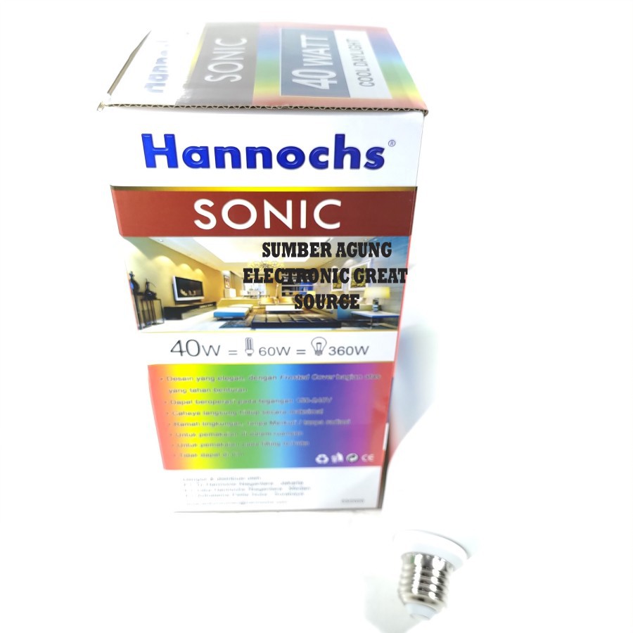 Hannochs Sonic 40W Lampu LED 40 Watt Besar Jumbo Terang SNI Bergaransi