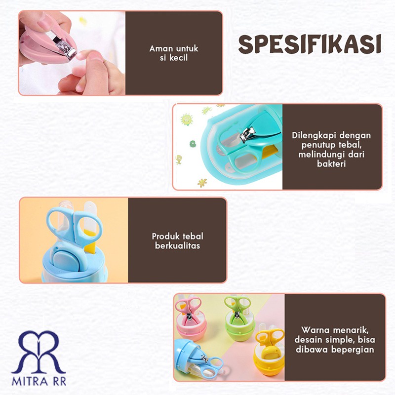 Gunting kuku bayi SET BABY CARE 4 IN 1 - Baby nail clipper set Karakter