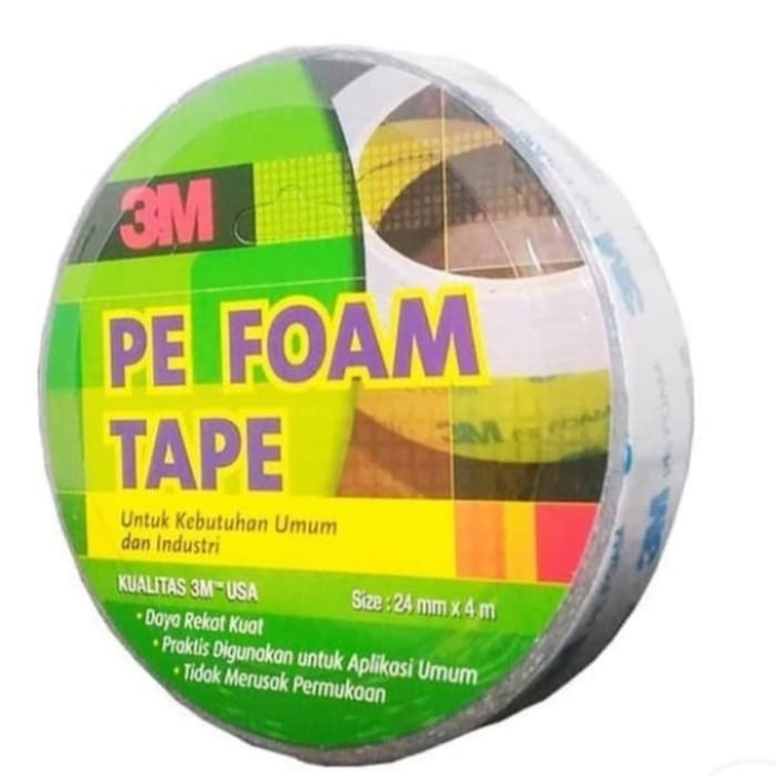 

Gaya 3M Double Tape Pe Foam 24Mm X 4 M Original Berkualitas
