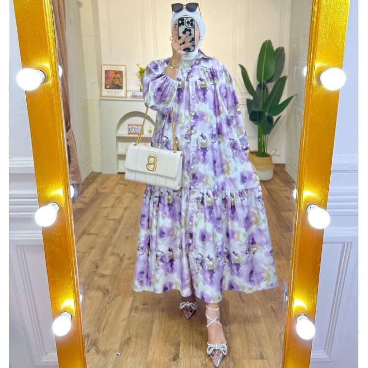 Termurah Lilac Dress /Maxi Dress /Maxmara Dress /Dress Maxi Murah