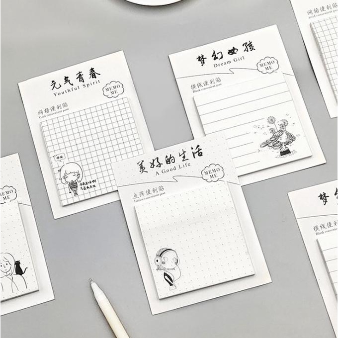 

STICKY NOTES BLACK WHITE DREAM GIRL - GOOD LIFE