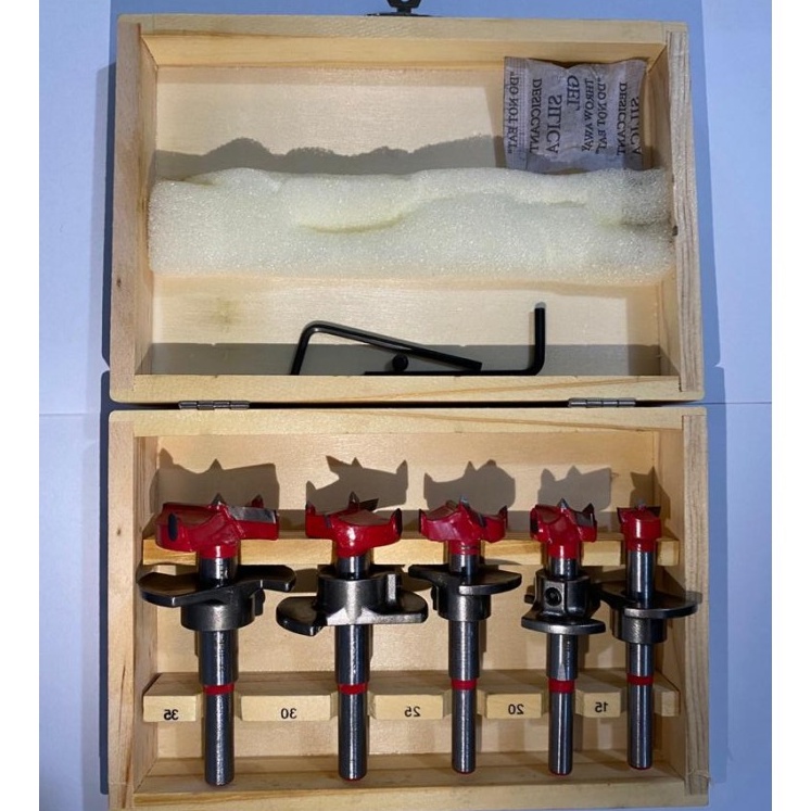 Mata profil engsel sendok forstner drill bit mata router bit set 5pcs mailtank sh204