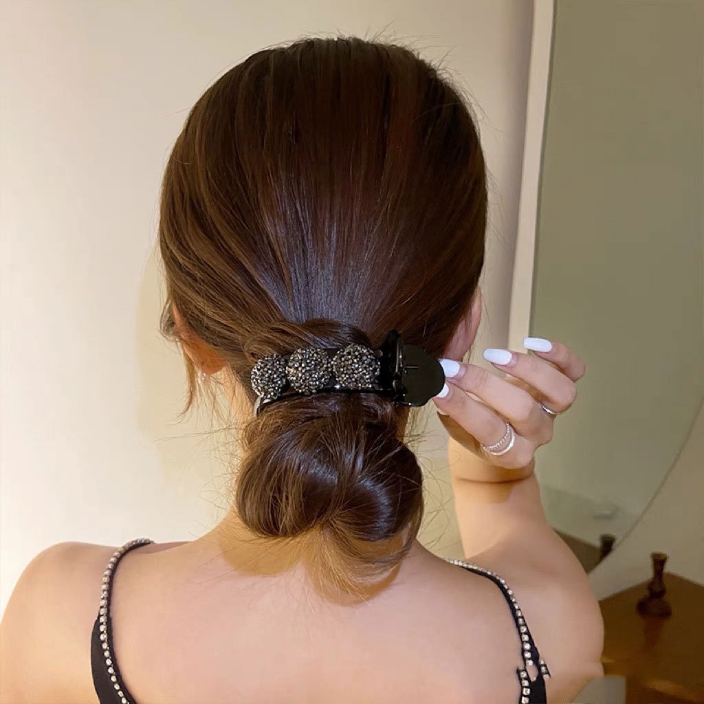 Korean Rhinestone Full Diamond Hair Claw Clip Crystal Ponytail Holder Fashion Hairpin Women Hair Accessories