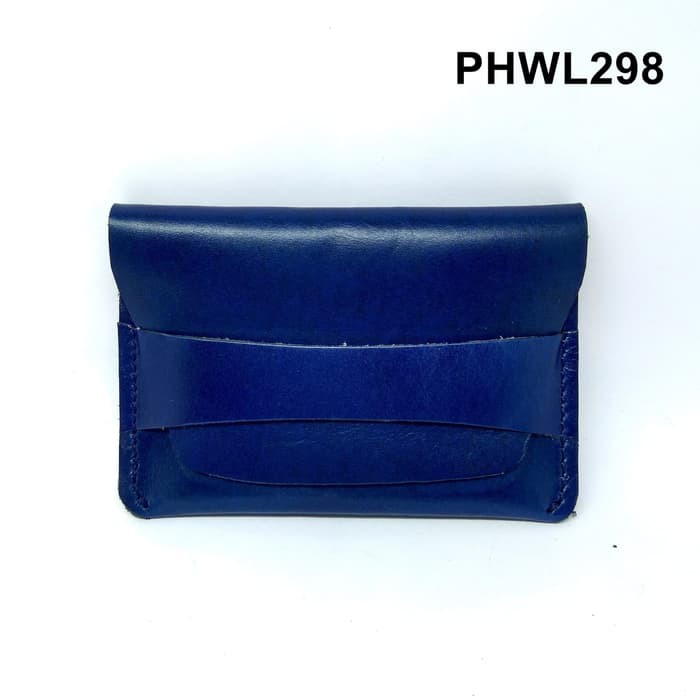 dompet kartu model selip slim wallet simpel minimalis biru PHWL298