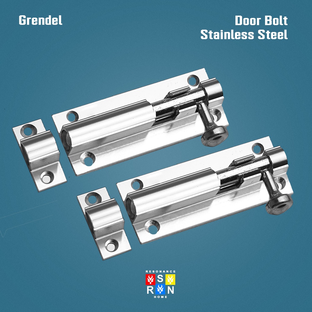 Slot Pintu Silver 3&quot; l Jendela Plat Tebal Grendel 3 Inch Inci l Barel Bolt Resonance Home