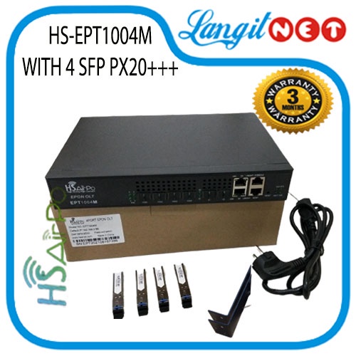 HSAirpo EPON OLT HS-EPT1004M .4PON PLUS 2 1000M.2RJ45.PX20xxx