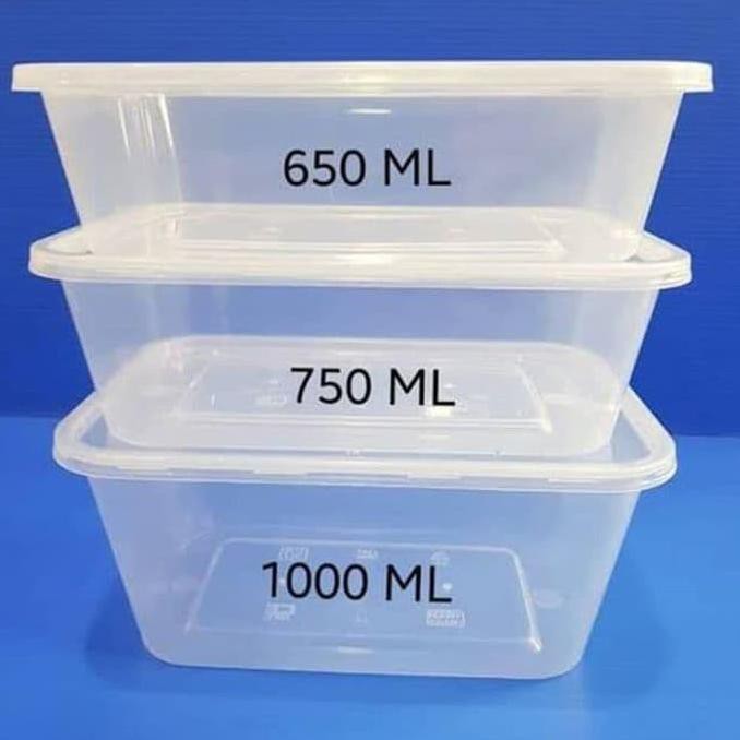Bagus BABEE THINWALL KOTAK PLASTIK BENING (25 PCS) / DISPOSABLE BOX BENING / KOTAK MAKAN / BOX PLAST