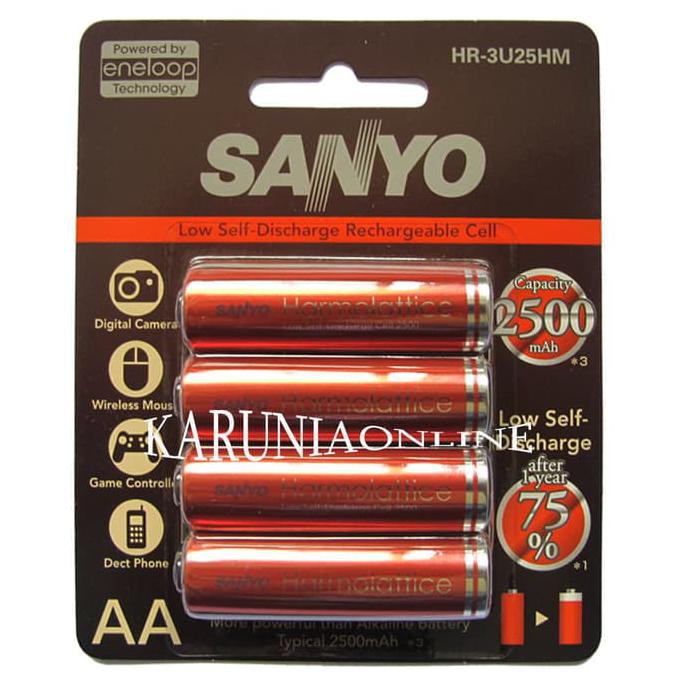Sanyo Eneloop Harmolattice 4pcs Battery AA 2500mAh