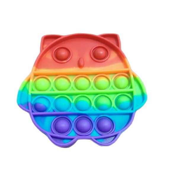 Pop It Fidget Toy Rainbow Mainan Anak Pop it Fidget Toy Murah-12cm Burung Hantu