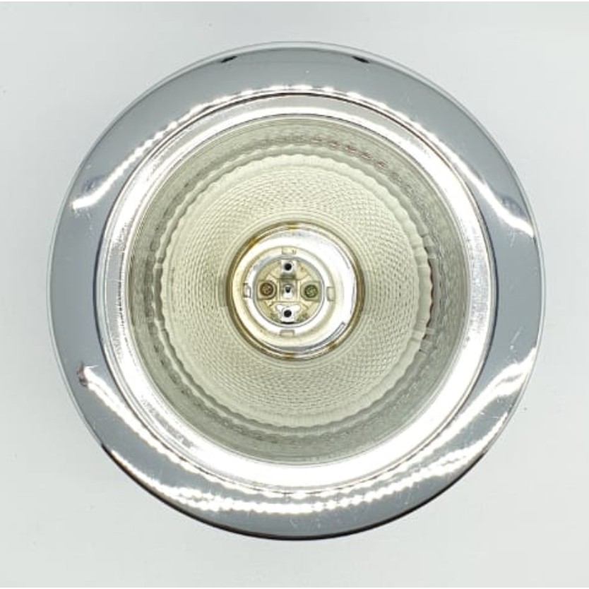 HTS DL-775 SILVER CHROME Down Light  4&quot; 2 Kaki (bisa distel) Fiting Rumah Lampu Led Reflector Bagus