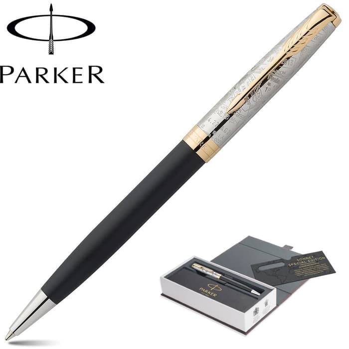 

Pulpen Parker Sonnet S.E Impressions Gold Trim "Ballpoint" Pen