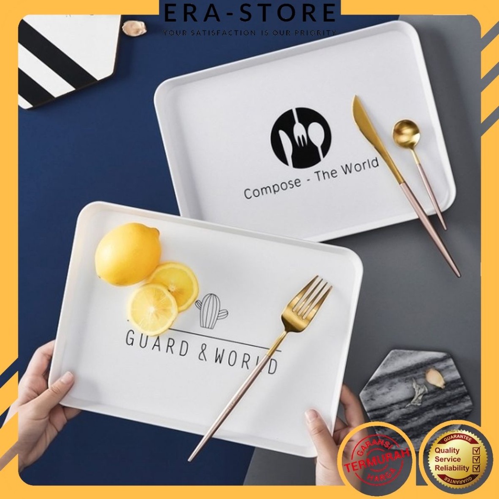 Nampan Makanan Plastik Putih / Food Tray | Era-Store