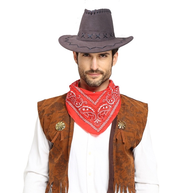 Termurah ! Topi Koboy  / Topi Cowboy Amerika Laken Dewasa / Topi Koboy  - M-1010