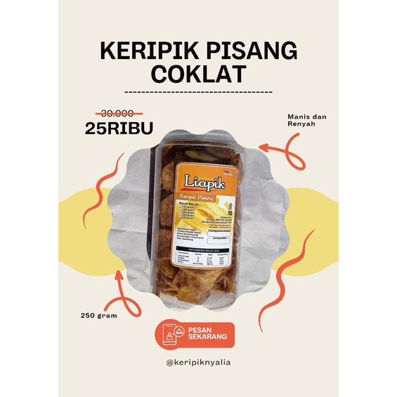

Liapik Keripik Pisang Coklat