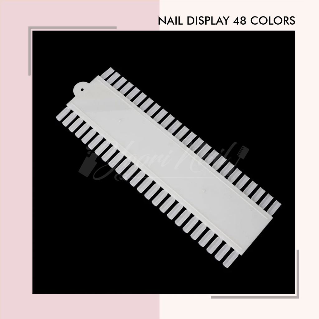 Nail display 48 color papan display warna kutek nail polish color chart 48pcs