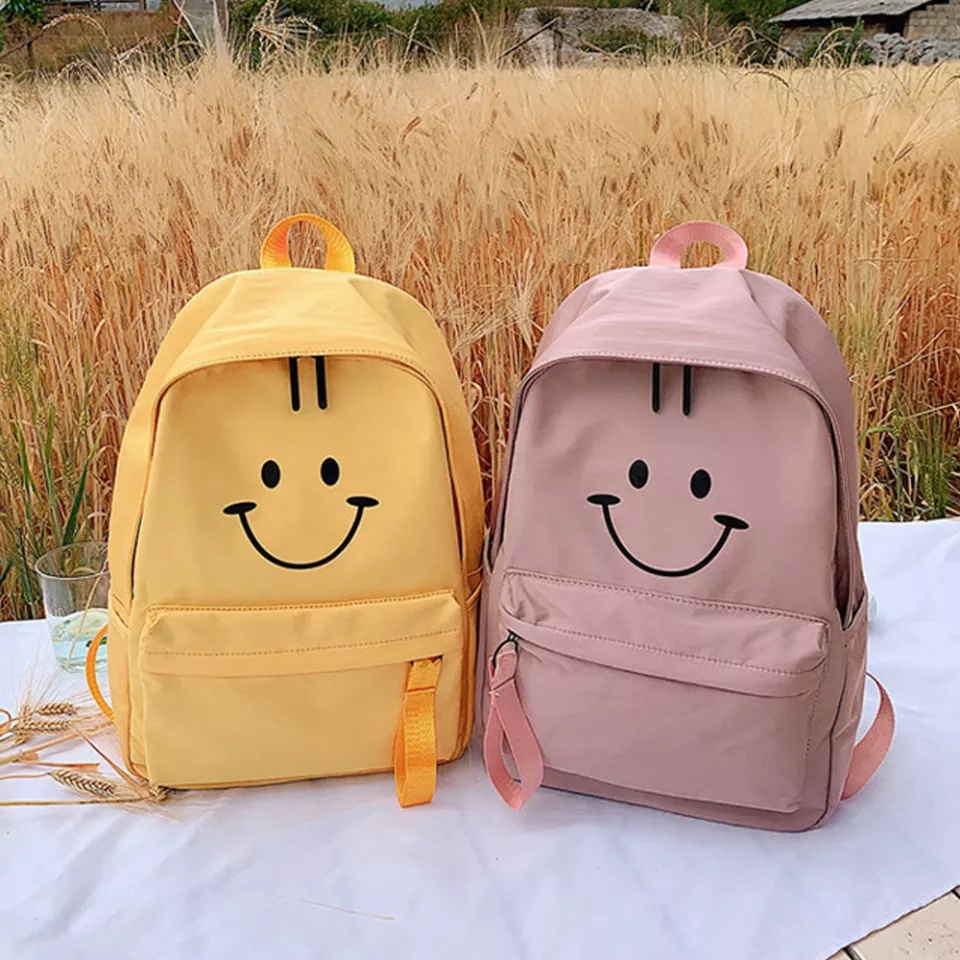 DT123 - Tas Anak sekolah TK/SD/SMP Baby Bag Tas Ransel Anak Sekolah Karakter perempuan Tas Karakter Emoji