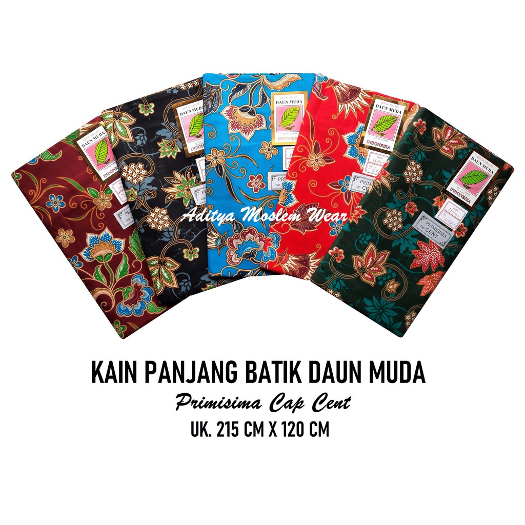 KAIN JARIK BATIK PEKALONGAN CAP DAUN MUDA 115X220 CM PRINTING HALUS PANJANG JARIK GENDONG MELAHIRKAN