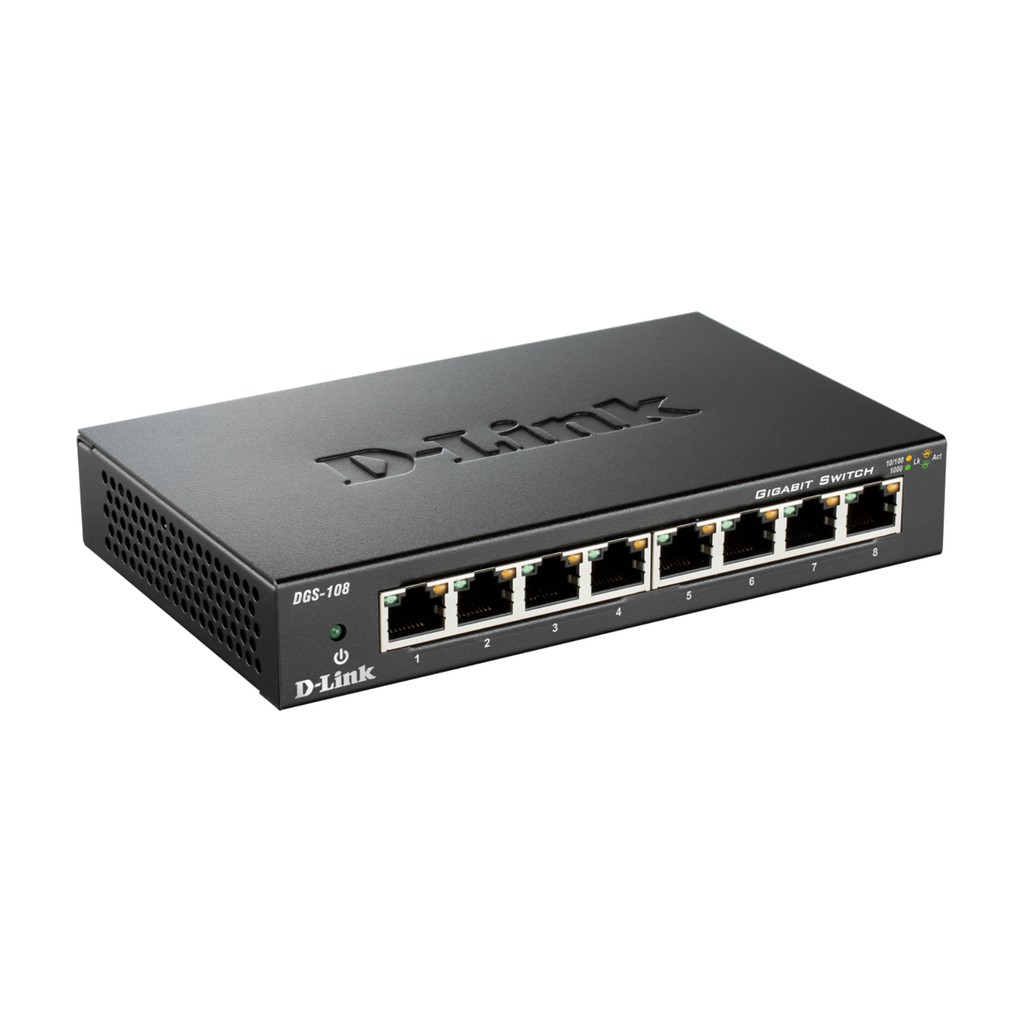 D-Link DGS-108 - 8‑Port Gigabit Unmanaged Desktop Switch