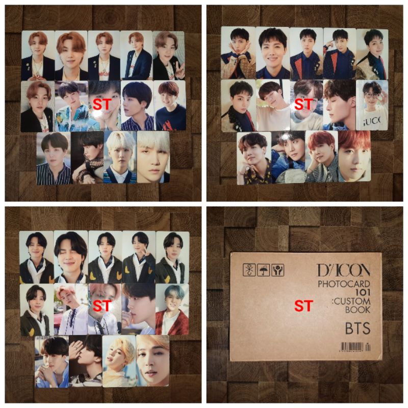 Sharing Dicon 2022 101 Custom Book Photocard BTS : JHope Suga Jimin Official PC Merchandise Satuan M