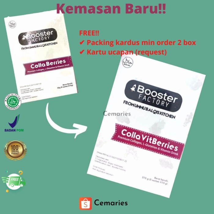 

Lainnya-Minuman-Bubuk- Colla Berries Original Booster Factory By Ummu Balqis Collaberries -Bubuk-