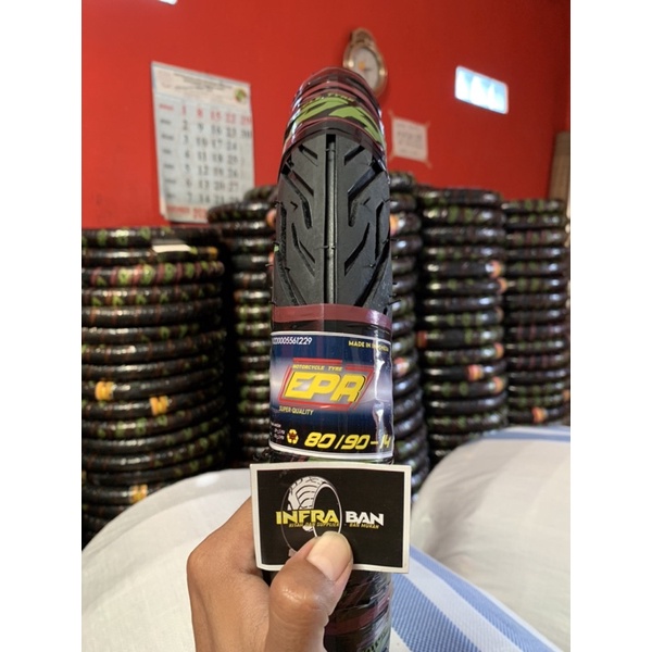 ban motor metik ukuran 80/90-14 motif comet ring 14