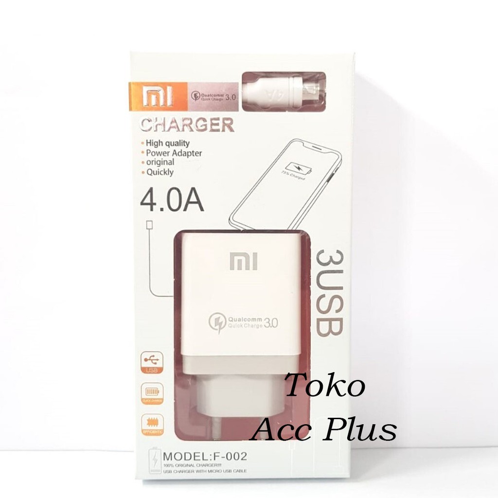 Charger Hp Samsung Xiaomi Micro Qualcomm Quick Charger 3.0 USB 4.0A