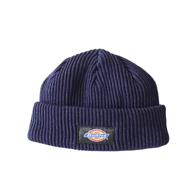 Short beanie hat dickies premium original distro warna biru tua // topii kupluk pendek dickies navy.