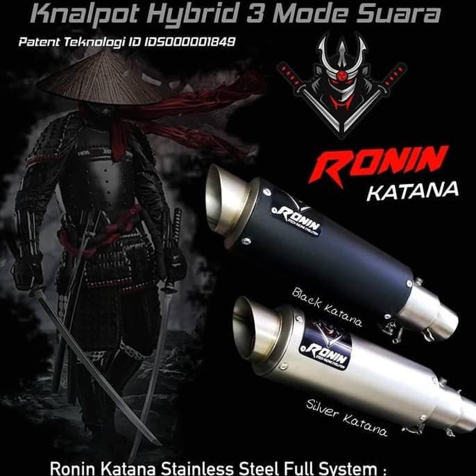 ( BISA COD ) Knalpot Ronin Katana 3 suara untuk semua motor 150cc FULLSET CUCI GUDANG [Kode 1|Kode