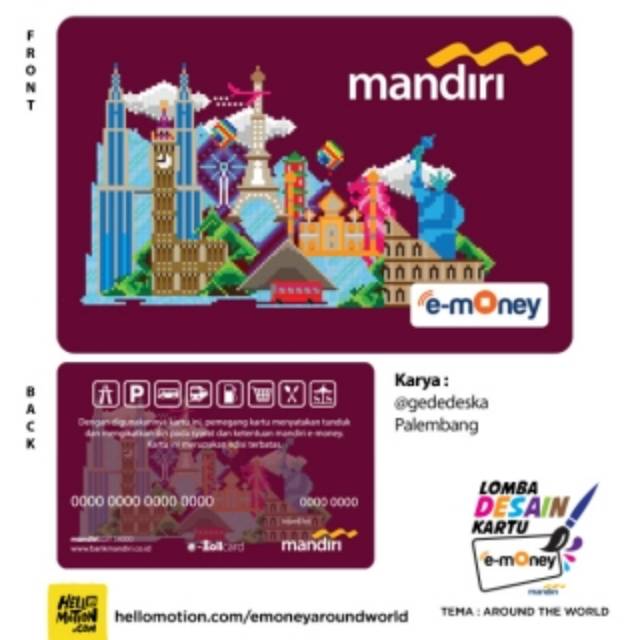 Mandiri eMoney Pixies 2 ORI /Like eTOLL Tapcash Flazz or Brizzi