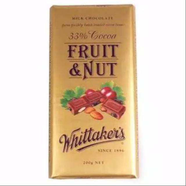 

Whittaker's Fruut &Nut Chocolate Bar Coklat Import