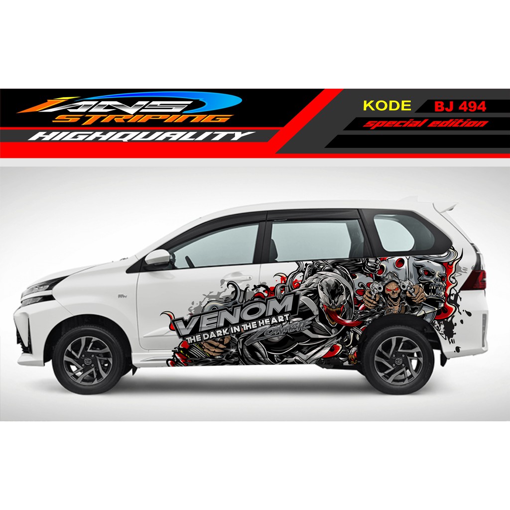 DECAL STICKER MOBIL AVANZA VENOM / STIKER MOBIL / STICKER MOBIL AVANZA XENIA / STIKER MOBIL KEREN