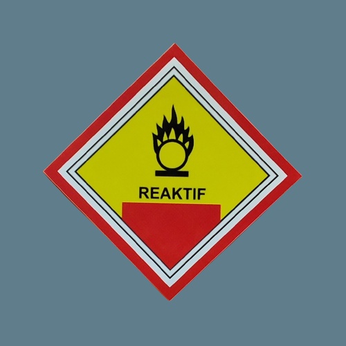 Stiker Limbah Berbahaya dan Beracun Reaktif | Stiker Limbah B3 | Stiker Limbah B3 Reaktif