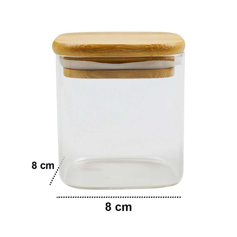 Toples Kaca Penyimpanan Makanan Glass Storage Jar 400ml - HC1019