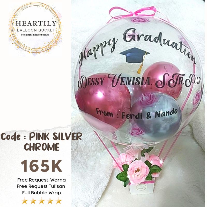 [READY JAKARTA 1HARI JADI] Buket Balon Balloon Bucket Balon Wisuda Snack Balloon Bucket Bunga Snack