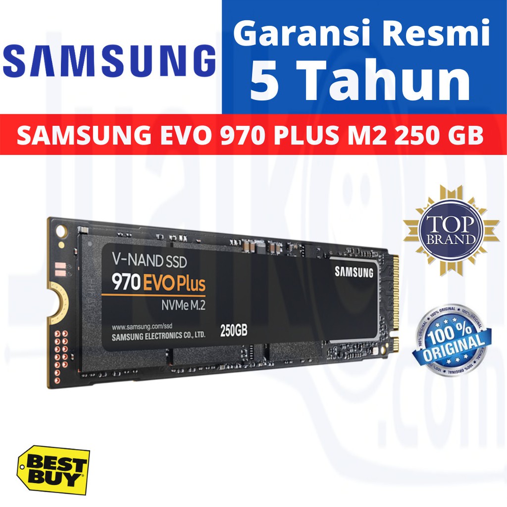 Samsung SSD 970 EVO PLUS M.2 NVMe M2 250GB 250 GB GARANSI RESMI