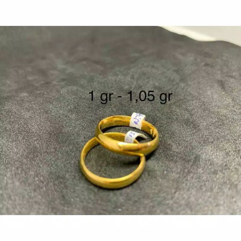 cincin tunangan emas kadar 700 bisa ukir nama