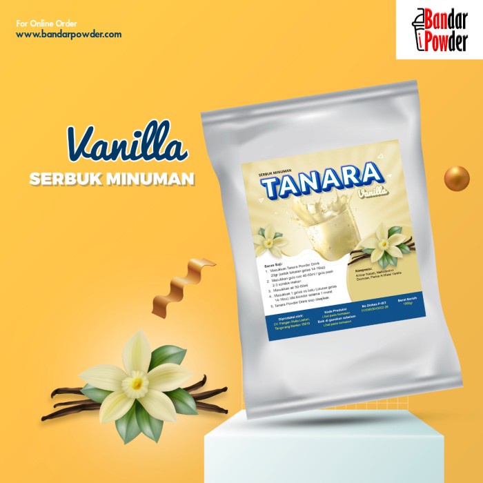 

BUBUK VANILLA 1KG - POWDER MINUMAN BUBBLE DAN THAI TEA - BANDAR POWDER