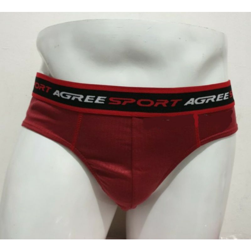 (3 Pcs) Celana Dalam Pria Agree SPORT Karet Boxer CD Segitiga Pria Dewasa isi 3 | Box Biru AGREE 2308 | 2317 | 2327