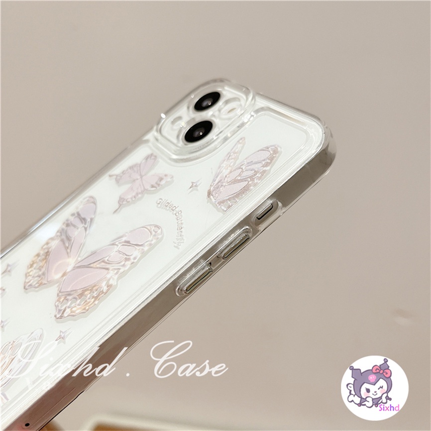 Redmi Note 12 11 11s 10 9 8 7Pro 12C 11A 10C 10A 10 9T 9C 9A 9 A2 A1 Xiaomi 11 Lite 11T 10T Poco M3 F3 X3 Pro Transparent Ins Butterfly Lens Protection Clear Soft Phone Case Cover