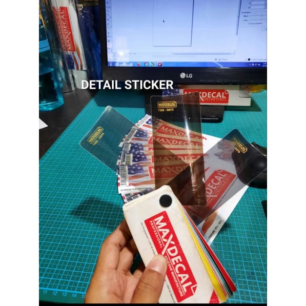 Sticker Maxdecal Hitam Transparan hybrid Delete Chrome 7300 G074 G073 G079