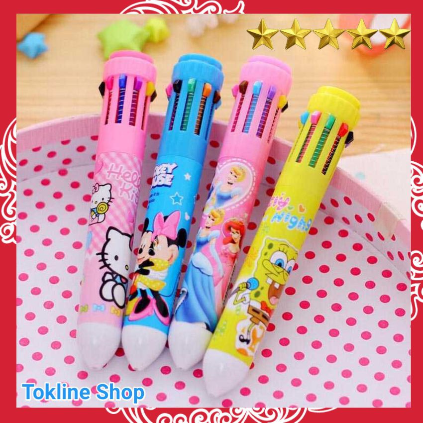

Murah Pena Ballpoint Multi Warna 10 in 1 Pulpen Pen