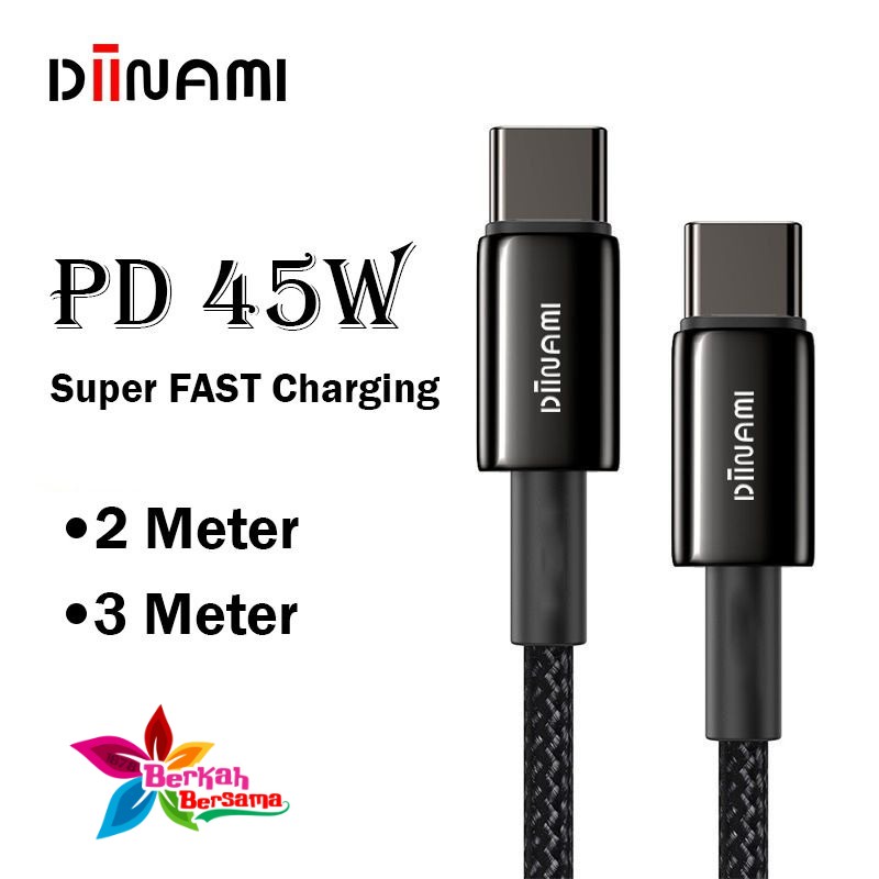 DIINAMI cable Kabel Data / Type-C ke Type-C / USB-C to USB-C / 45W Fast charging / 2 meter  &amp; 3 meter note10 note20 s21 s22 ultra MacBook air BB7109