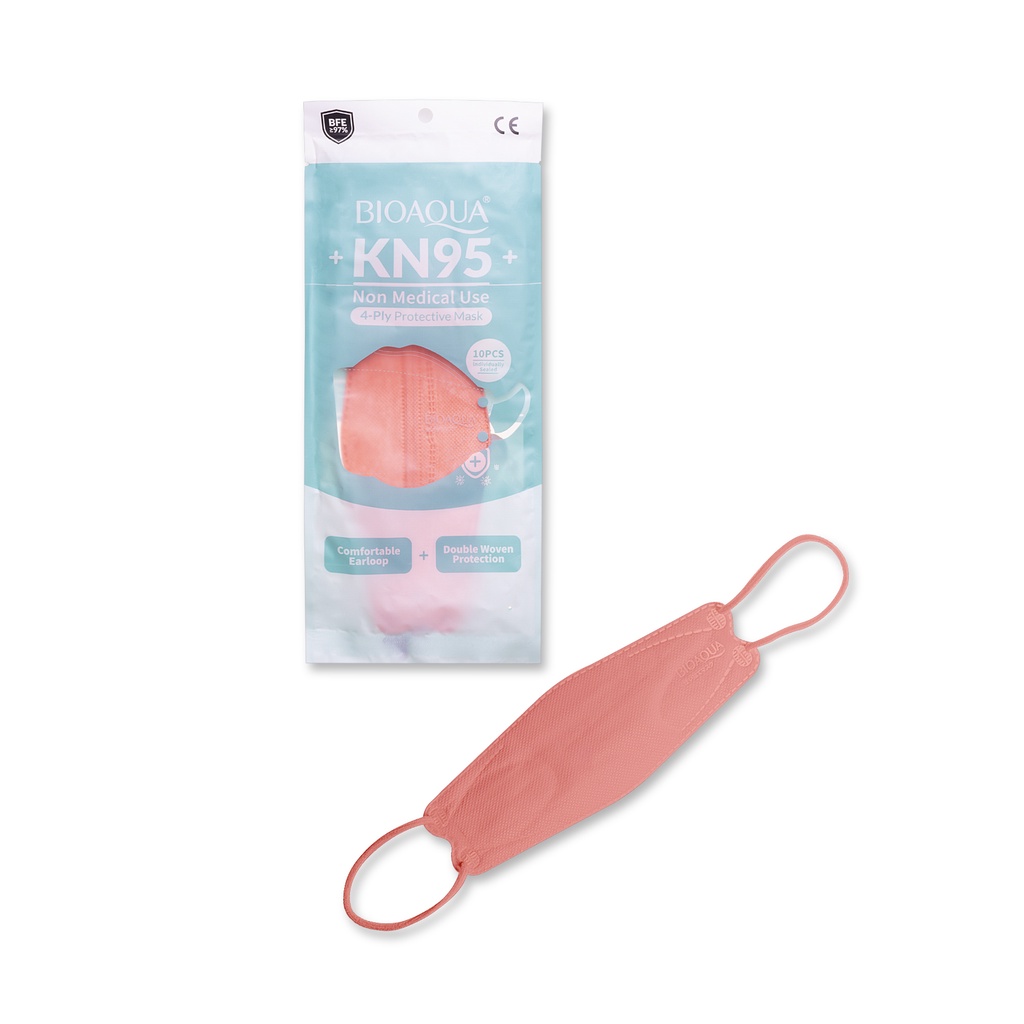 BIOAQUA Mask Earloop Adult Dewasa Disposable Mask Kesehatan Medis Kf 94 10 Pcs Original