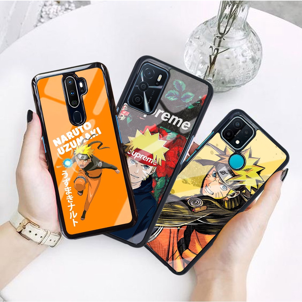 (OS18) Case Glossy Kilau Oppo A15 A15S A16 A52 A53 A54 A31 A9 A91 A92 A5 A9 2020 - Casing Hp Anime N