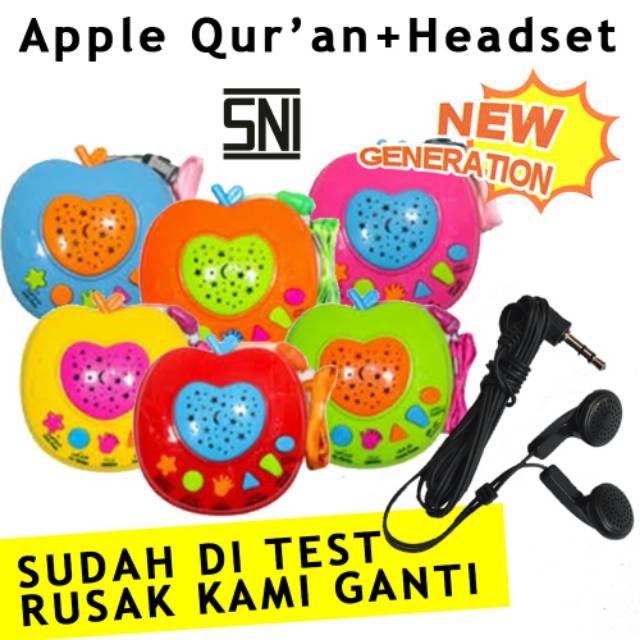 Apple Quran , Apel Quran , Mainan Edukasi Anak,  Apple Learning Quran, Mainan Anak Muslim