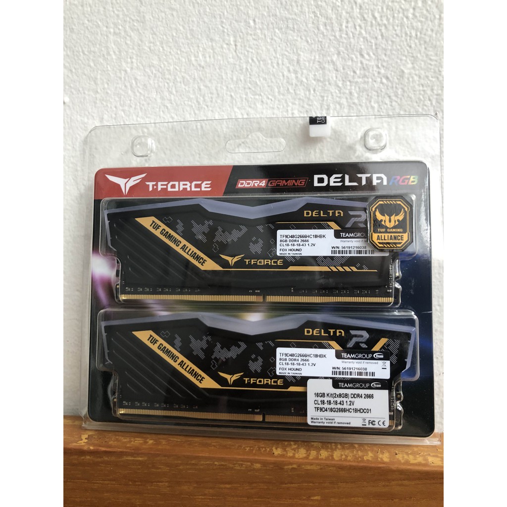 Memory TEAM DELTA RGB TUF 8GBx2 DDR4 2666
