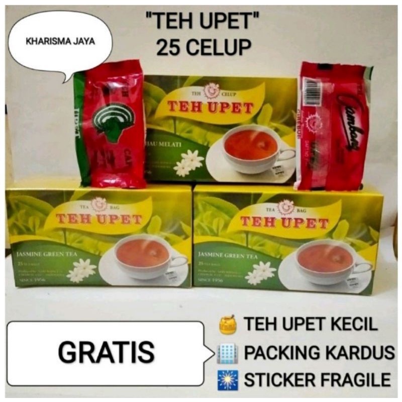 

TEH UPET MELATI CELUP 1 KARTON isi 24 OLEH OLEH KHAS CIREBON GRATIS teh upet