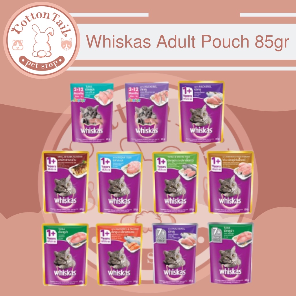 Makanan Kucing WHISKAS SASET / Cat food Whiskas Adult Pouch / Saset 85gr